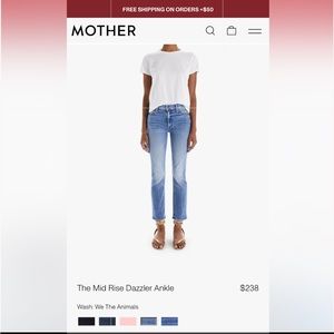 Blue jeans from mother denim